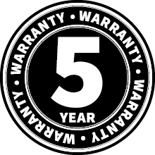 5 years warranty