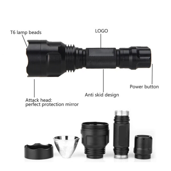 1000 Yards Green LED Hunting Light Predator Flashlight Coyote Hog Scope Varmint - Image 7